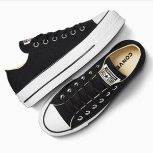 Converse Black Lift platform Low-Top Sneakers women’s 8